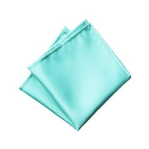 Fellini Plain Aqua Pocket Square