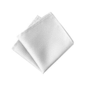 Jacquard Silver Pocket Square