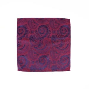 Burgundy Paisley Pocket Square