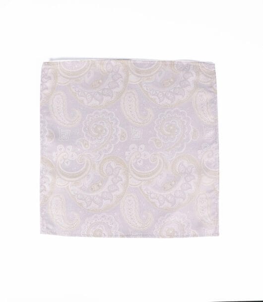 Champagne Paisley Pocket Square