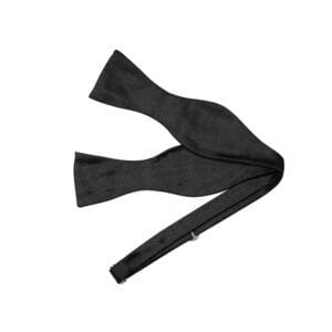 Black Silk Tie Your Own Bowtie