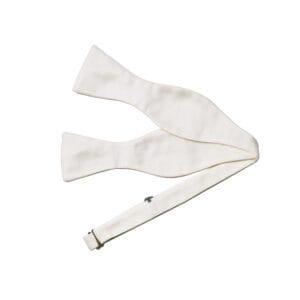 Ivory Silk Tie Your Own Bowtie
