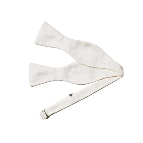 Ivory Silk Tie Your Own Bowtie
