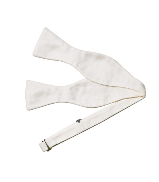 Ivory Silk Tie Your Own Bowtie