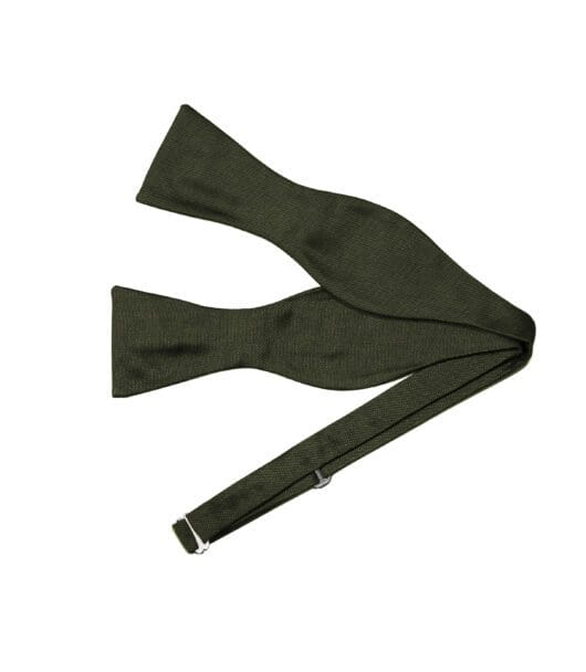 Khaki Silk Tie Your Own Bowtie