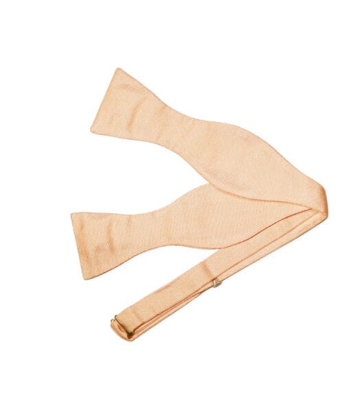 Peach Silk Tie Your Own Bowtie