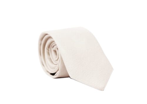 Premium Fellini Ivory Matte Silk Tie