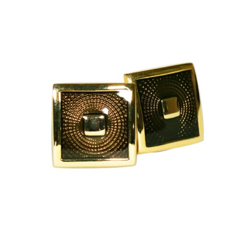 Gold Amber Square Cufflinks