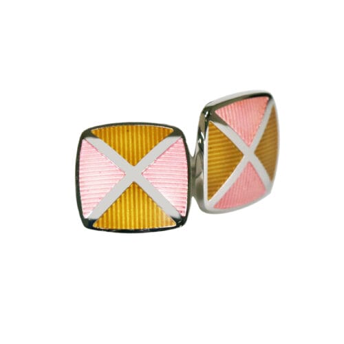 Rose Ochre Cross Cufflinks