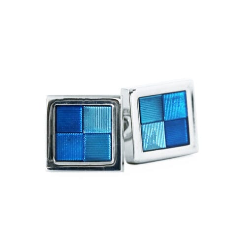 Iridescent Aqua Tiles Cufflinks
